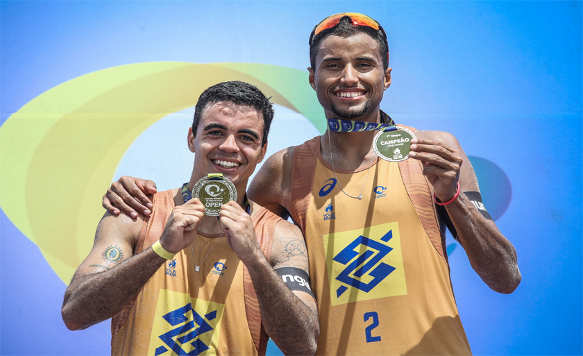 Guto e Arthur Mariano conquistam o primeiro ouro da dupla - CBV