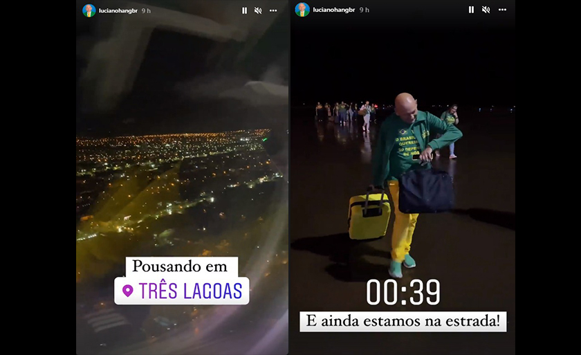 Empresário desembarcou nesta madrugada na cidade e publicou vídeos nas redes sociais. - Divulgação/Rede Social