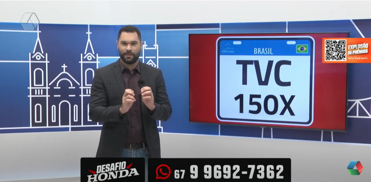 Amanda se inscreveu pelo WhatsApp, acertou a placa, e vai levar o prêmio em dinheiro pra casa - Divulgação/TVC HD