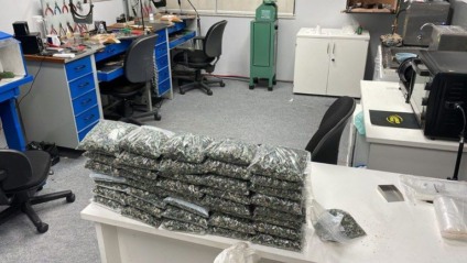 Pedras verdes que se assemelham a esmeraldas apreendidas - Divulgação/PF