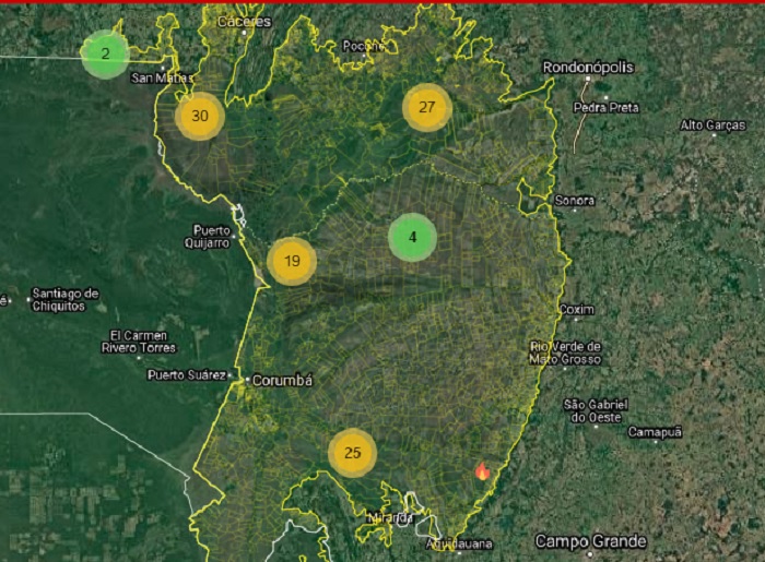 Entre os pontos que as câmeras serão instaladas estão os acessos da cidade que levam à fronteira e à BR-262 - Foto: Reprodução