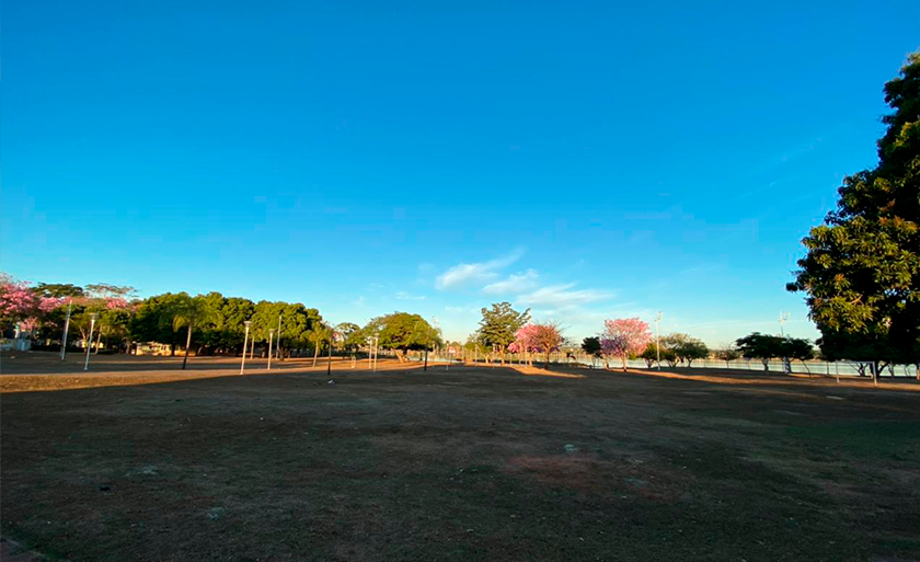 Céu azul e grama esbranquiçada. - Arquivo/JPNEWS