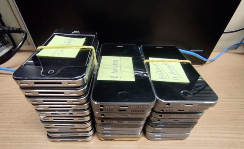 Iphones são leiloados no estado em que se encontram - Divulgação