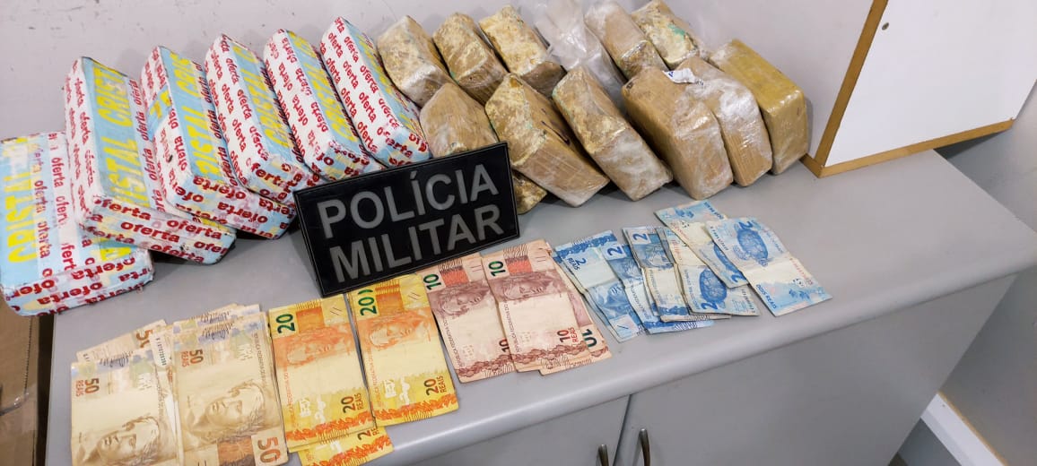 PM prende homem com 12kg de drogas que seria levada para Araçatuba SP - Divulgação/Polícia Militar