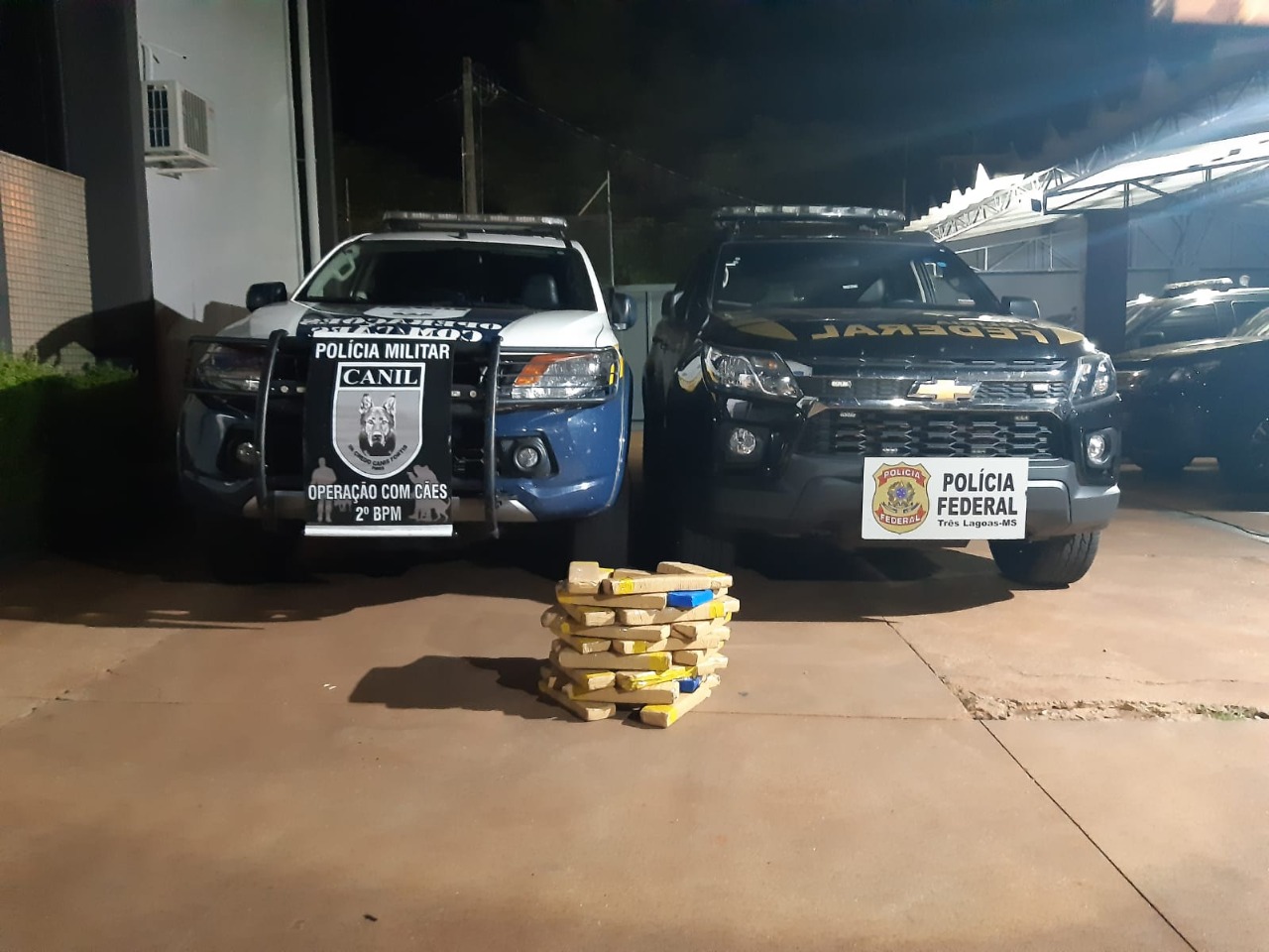 PM e PF prende traficante com 25kg de maconha na MS395 - Divulgação/Polícia Militar