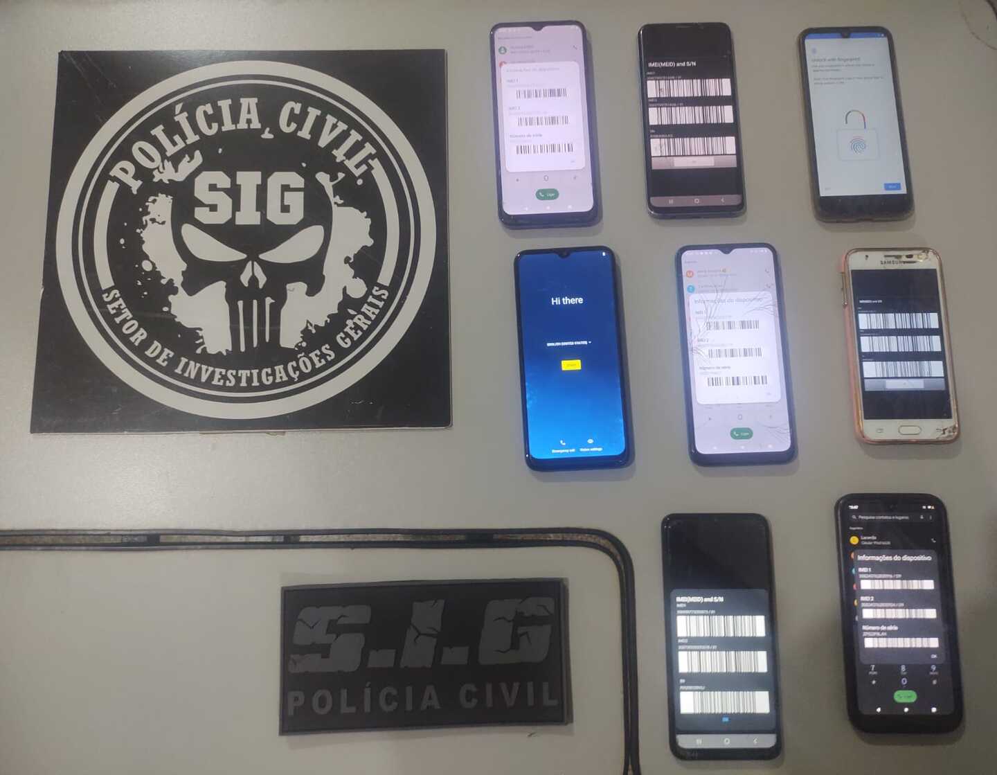 SIG recupera celulares furtados durante operação "mercado livre" - Divulgação/Polícia Civil