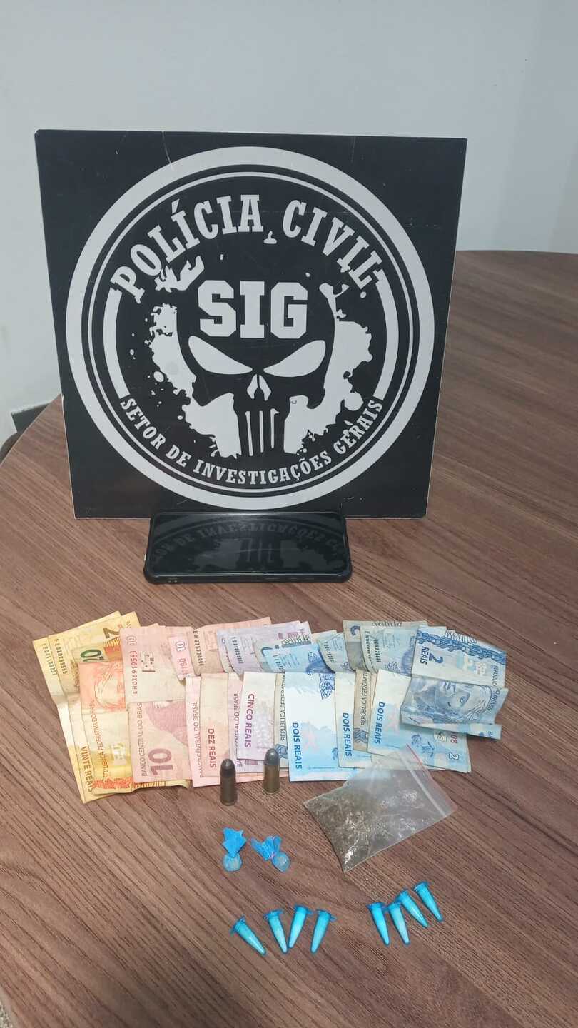 SIG fecha boca-de-fumo e prende suspeito por tráfico - Divulgação/Polícia Civil