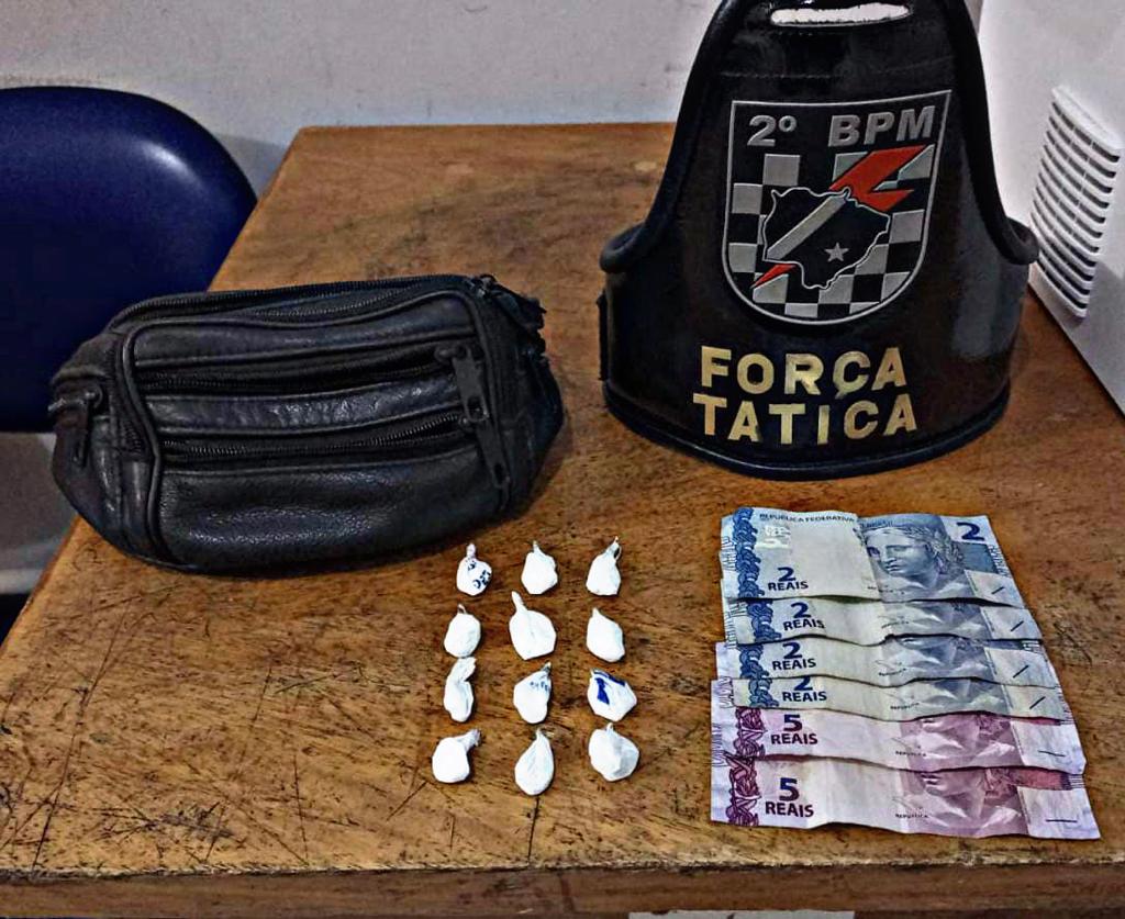 Com o traficante além da droga, havia um menor de idade - Divulgação/Polícia Militar