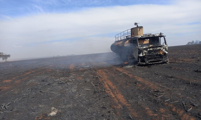 O Corpo de Bombeiros não informou as causas do incêndio ou se houve vítimas - Imagem Cedida