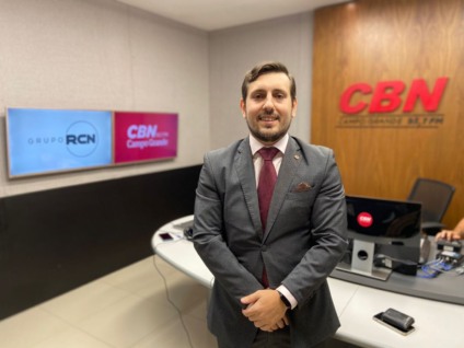 Leonardo Todsquini, coordenador do núcleo de Práticas Jurídicas da Faculdade Insted em entrevista na rádio CBN Campo Grande desta terça-feira - Foto: Eduardo Suede