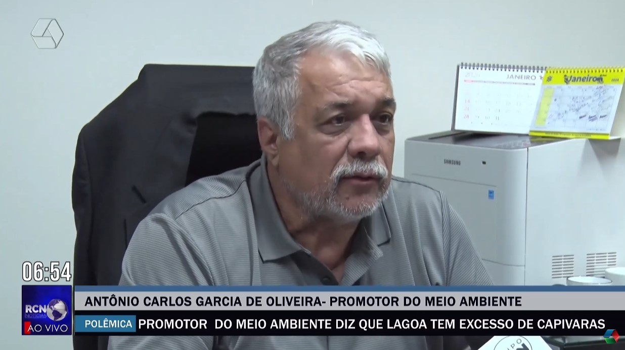 Lagoa tem excesso de Capivaras, diz promotor do Meio Ambiente