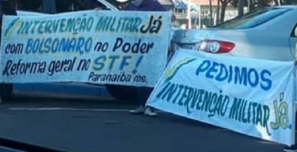 Segundo uma participante, o movimento vem acontecendo em todo o brasil nas cidades onde há quartéis e brigadas do Exercito Brasileiro - Reprodução