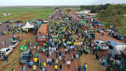 Manifestantes protestam contra o resultado das eleições - Divulgação