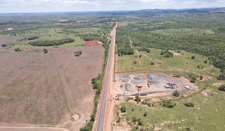A pavimentação da MS-345 avança, entre Bonito e a BR-419 - Divulgação