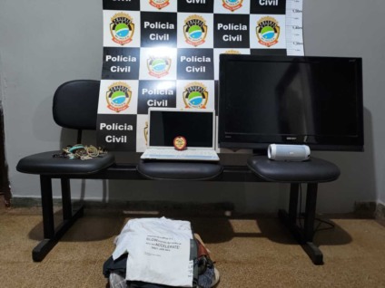 Fotos dos objetos recuperados na ação - Polícia Civil