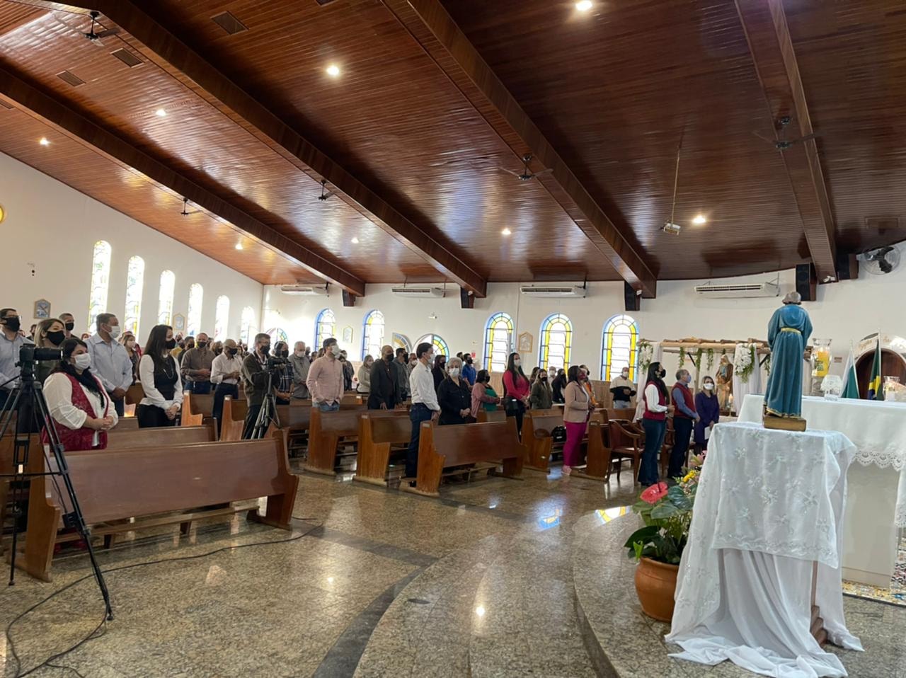 Missão de Ação de Graças foi celebradas neste domingo, às 7h, na Igreja Matriz Sant'Ana de Paranaíba - Divulgação/Paróquia Sant'Ana