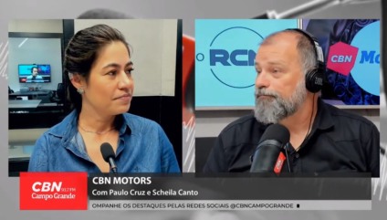 Paulo Cruz e Scheila Canto no CBN Motors desta semana - Foto: Arquivo/CBN CG
