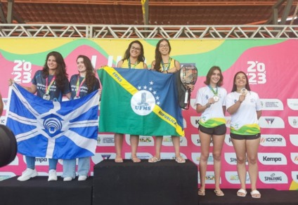 Os demais pódios foram alcançados no beach tennis feminino e no basquete 3×3 masculino. A competição da Confederação Brasileira do Desporto Universitário  teve início no dia 24 de abril e terminou neste domingo - Foto:Divulgação/Fundesporte