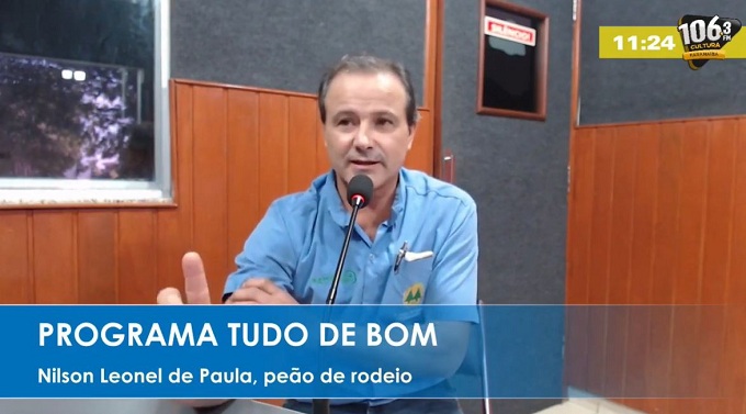 Nilson Leonel de Paula, peão de rodeio, em entrevista ao Programa Tudo de Bom -