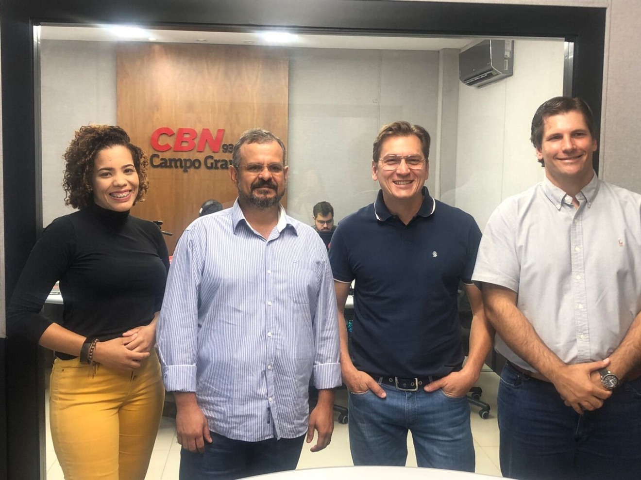 Da esquerda para a direita: Thais Cintra, Rafael Lime, Eder Campos e Rafael Gratão - Foto: Gerson Wassouf/CBNCG