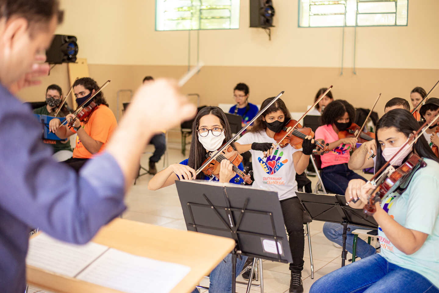 Orquestra Filarmônica Jovem Emmanuel arrecada instrumentos musicais para atender alunos - Foto: Divulgação/FSF