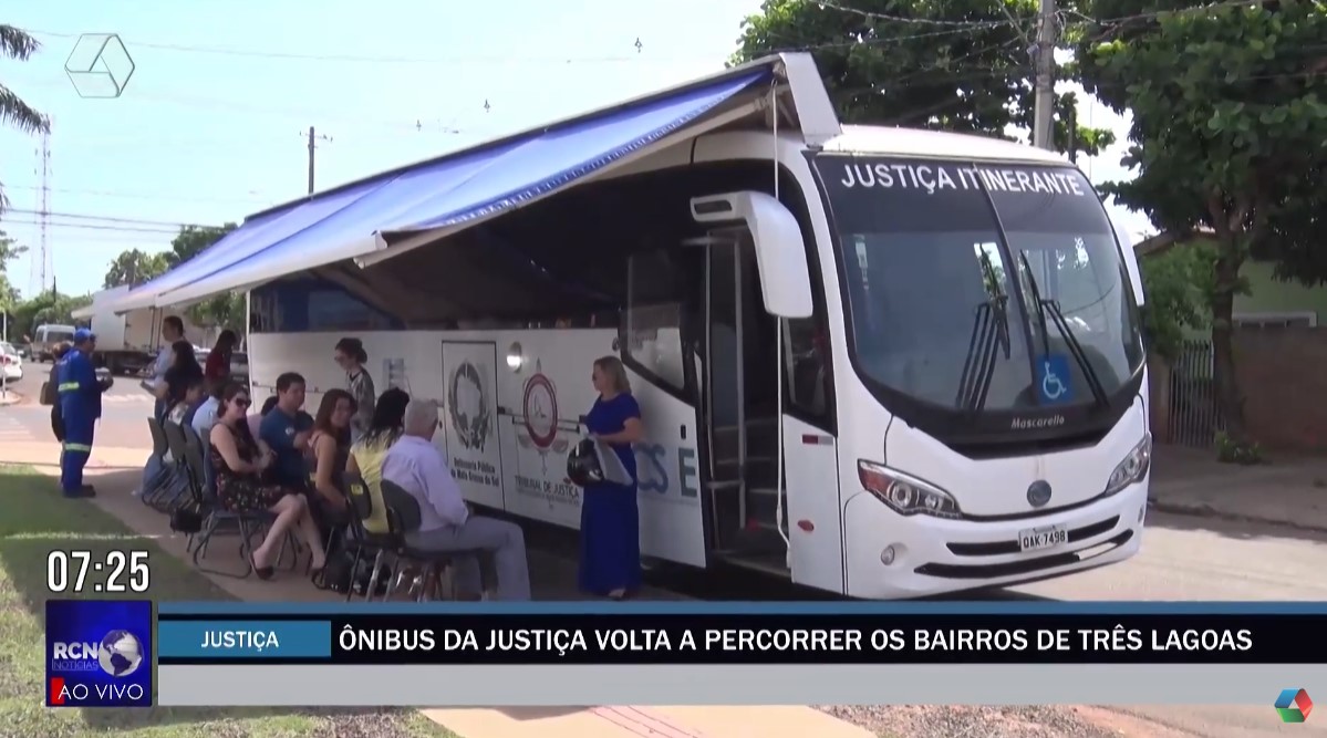 Ônibus da justiça itinerante volta percorrer bairros de Três Lagoas