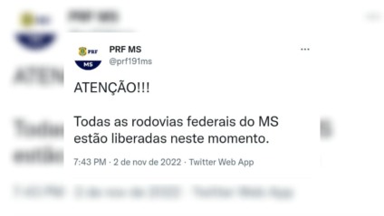 valor das multas por bloqueios  gira em torno de R$ 404 mil - Foto: Divulgação PRF/MS