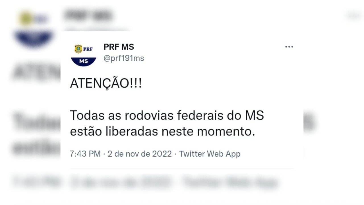 valor das multas por bloqueios  gira em torno de R$ 404 mil - Foto: Divulgação PRF/MS