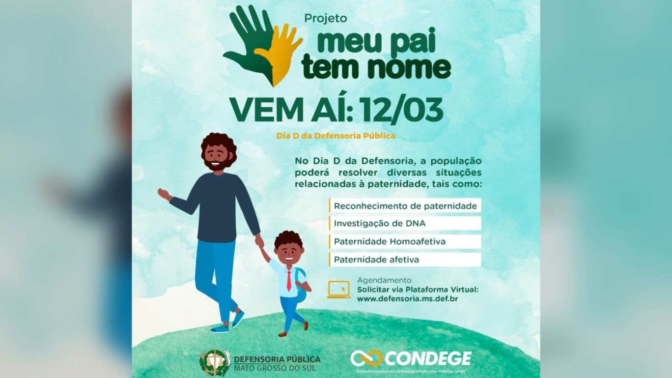 Em Mato Grosso do Sul mais de 2 mil documentos não constam o nome do genitor - Foto: Divulgação/Defensoria Pública MS