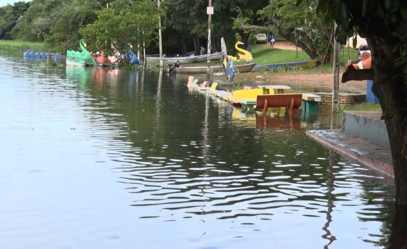 Em Três Lagoas já foram registrados 180 milímetros de chuva em março - Reprodução/TVC