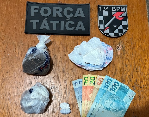 Eles responderão pelo crime de tráfico de rogas e corrupção de menores - 13ºBPM/Paranaíba