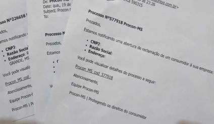 A denúncia é de que mensagens falsas estão sendo enviadas às empresas - Foto: Procon-MS