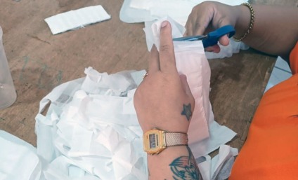 Produção de absorventes por reeducandas de Rio Brilhante - Foto:Divulgação/Prefeitura de Rio Brilhante