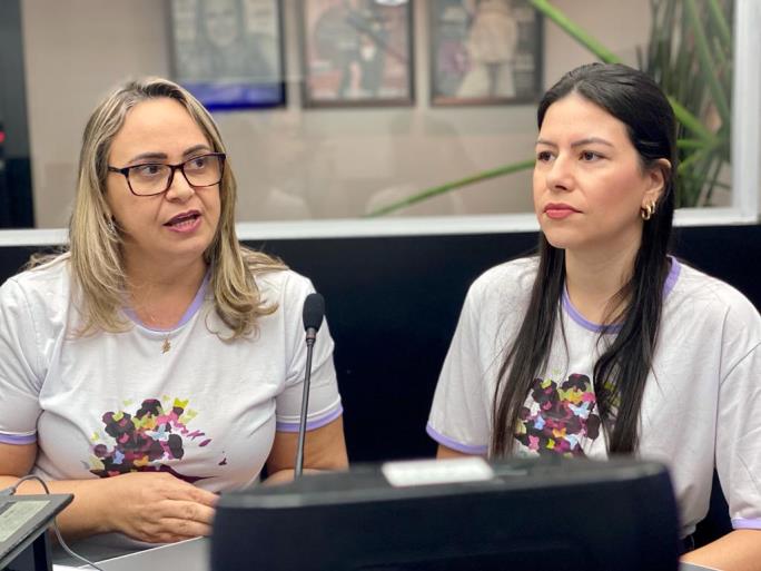 Coordenadora do Cram, Rafaela Marques e a assistente social da SMAS, Sheila Regina - Antonio Luiz/Rádio Cultura