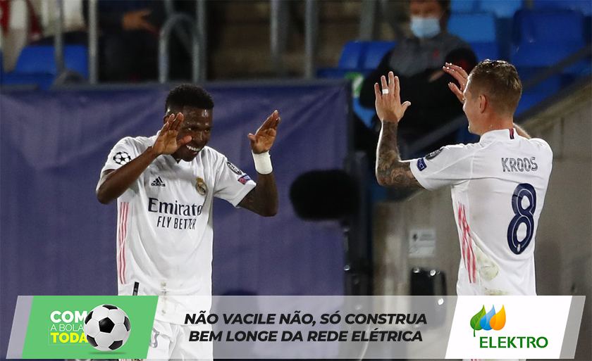 Com dois gols do atacante brasileiro Vinícius Júnior, o Real Madrid derrotou o Liverpool - Reuters