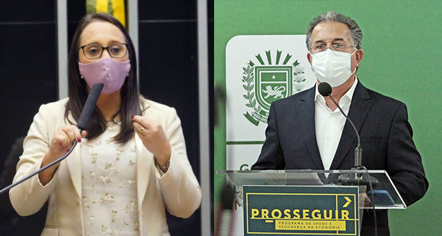 Deputada federal e presidente nacional do Podemos, Renata Abreu e secretário de Governo, Sergio Murilo - Foto: Reprodução Internet