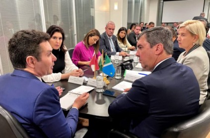 O governador avaliou a reunião como positiva e aguarda definições nas próximas semanas - Foto: Governo de MS