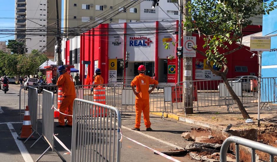 Ruas do centro da Capital passam por obras do Programa Reviva Campo Grande. - Foto: Isabelly Melo