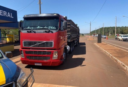 Carreta seguia para Cuiabá - Fotos: Divulgação/PRF Carreta seguia para Cuiabá - Fotos: Divulgação/PRF