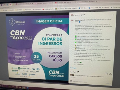 Próxima edição do CBN em Ação será na capital, no próximo dia 25, com o head em inovação e estratégia - Foto: Reprodução Próxima edição do CBN em Ação será na capital, no próximo dia 25, com o head em inovação e estratégia - Foto: Reprodução