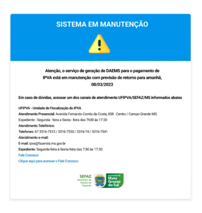O golpe é feito a partir de um site que se passa pelo site oficial para pagamento do IPVA - Foto:Divulgação/SEFAZ