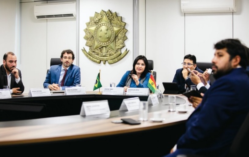 Simone Tebet em reunião com Franklin Molina Ortiz