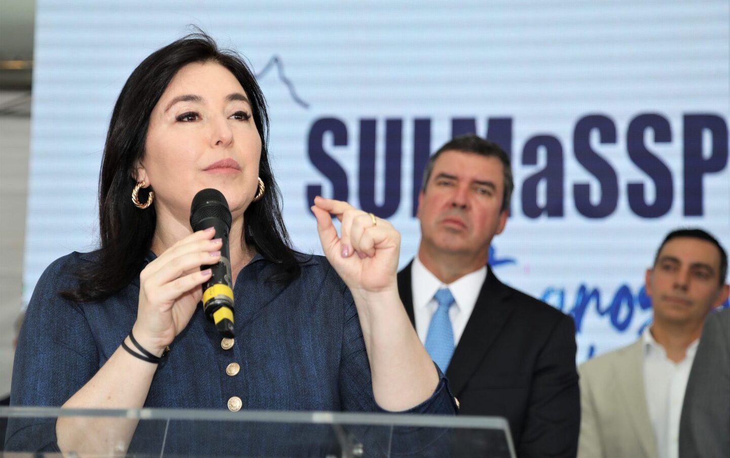 Ministra Simone Tebet durante evento em Campo Grande, nesta sexta (10) - Foto: Saul Schramm