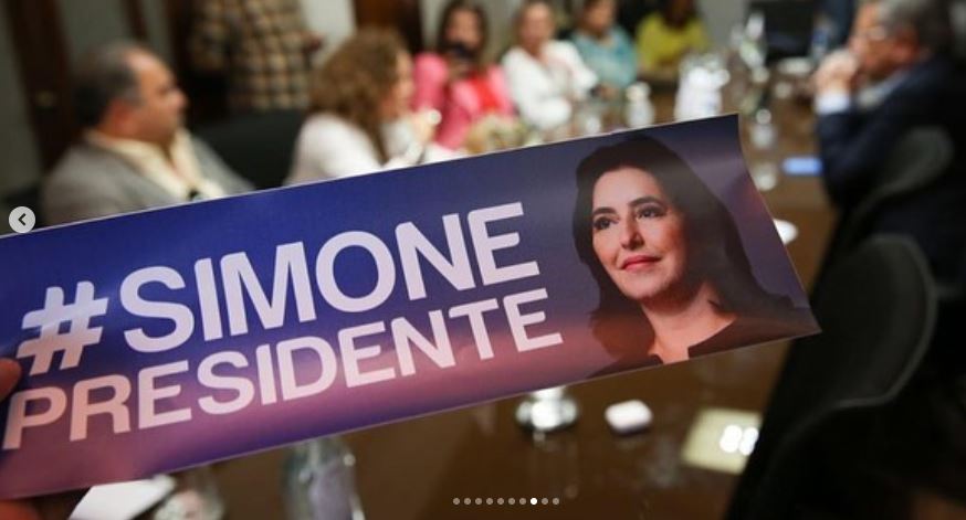 Convenção foi realizada pela internet, e mesmo sem vice definido, Tebet teve maioria dos votos - Foto: Divulgação/Simone Tebet