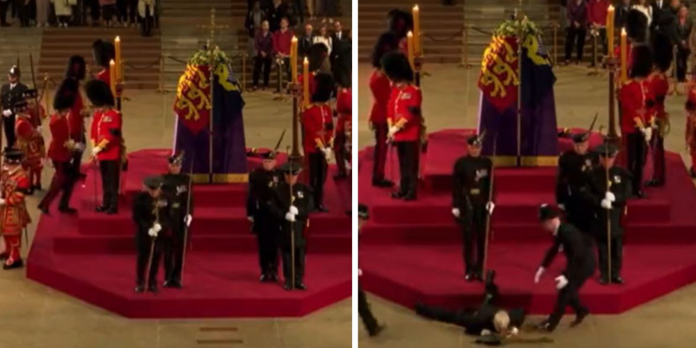 Guarda desmaia durante funeral da Rainha - Divulgação