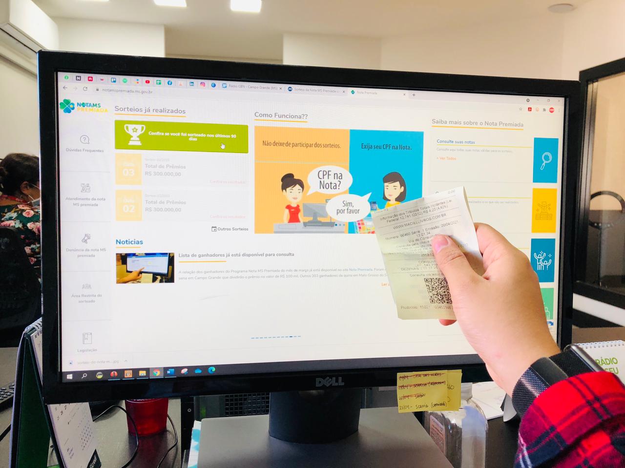 Entram no sorteio as notas emitidas em março - Foto: Isabelly Melo