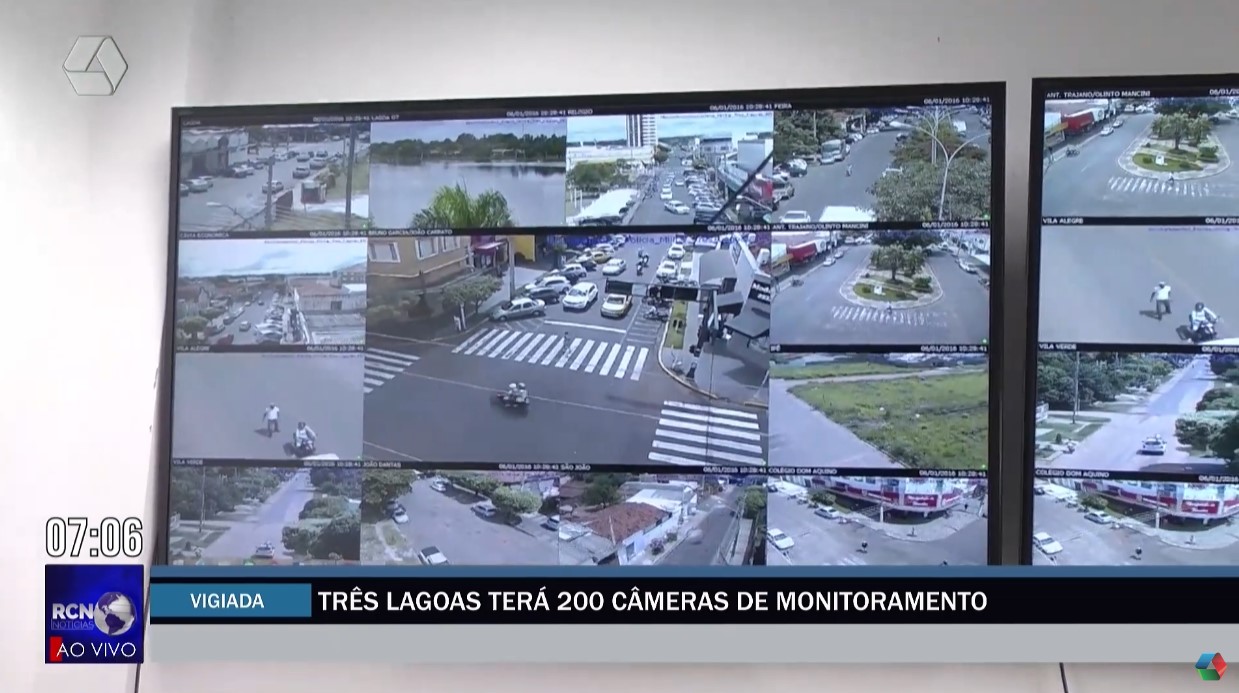 Três Lagoas terá 200 câmeras de monitoramento pela cidade