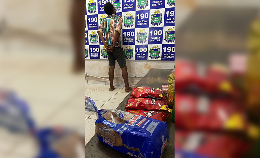 Homem invade residência no bairro Santos Dumont e furta biscoitos e dinheiro. - Foto: Divulgação/Polícia Militar