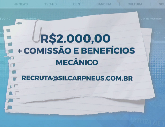 Os salários vão entre R$ 2.000,00 e R$ 1.500,00. - Reprodução/TVC