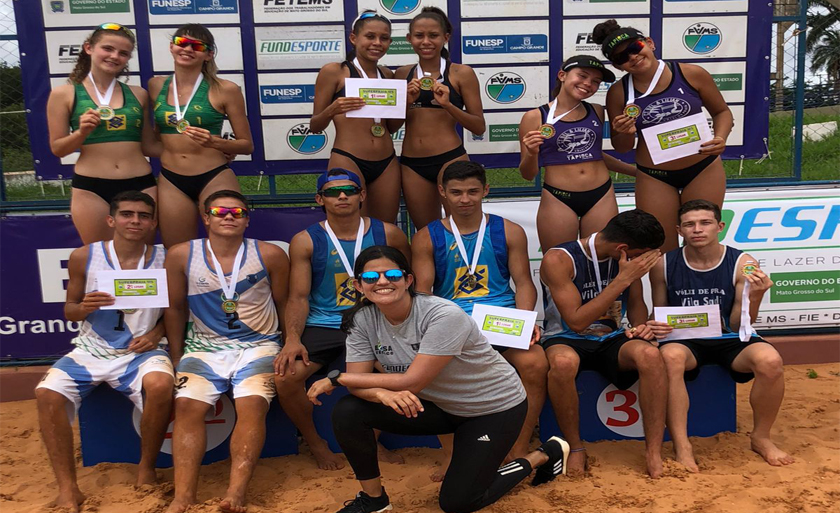 No último final de semana os atletas estiveram no torneio Super Praia MS, na capital - Divulgação